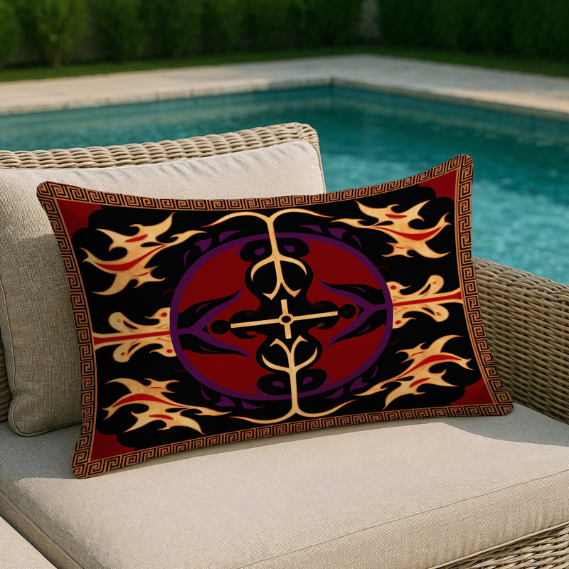 Luminous Fleur Indoor And Outdoor Throw Pillow, Rectangle 14"H x 20"W
