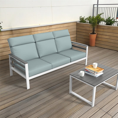 Townsend Metal Outdoor Sofa With Sunbrella Cushion