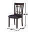 Ensemble de 2 chaises d'appoint en bois avec assise en similicuir noir, espresso