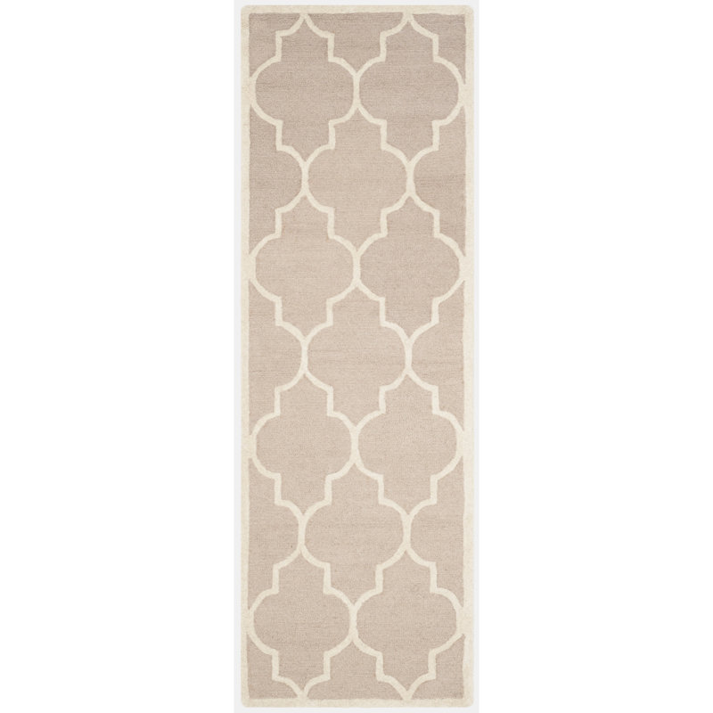 Martins Hand Tufted Wool Trellis Rug, Runner 2'6" x 16'
