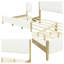 Structure de lit tapissier moderne blanc Boucle-689167188