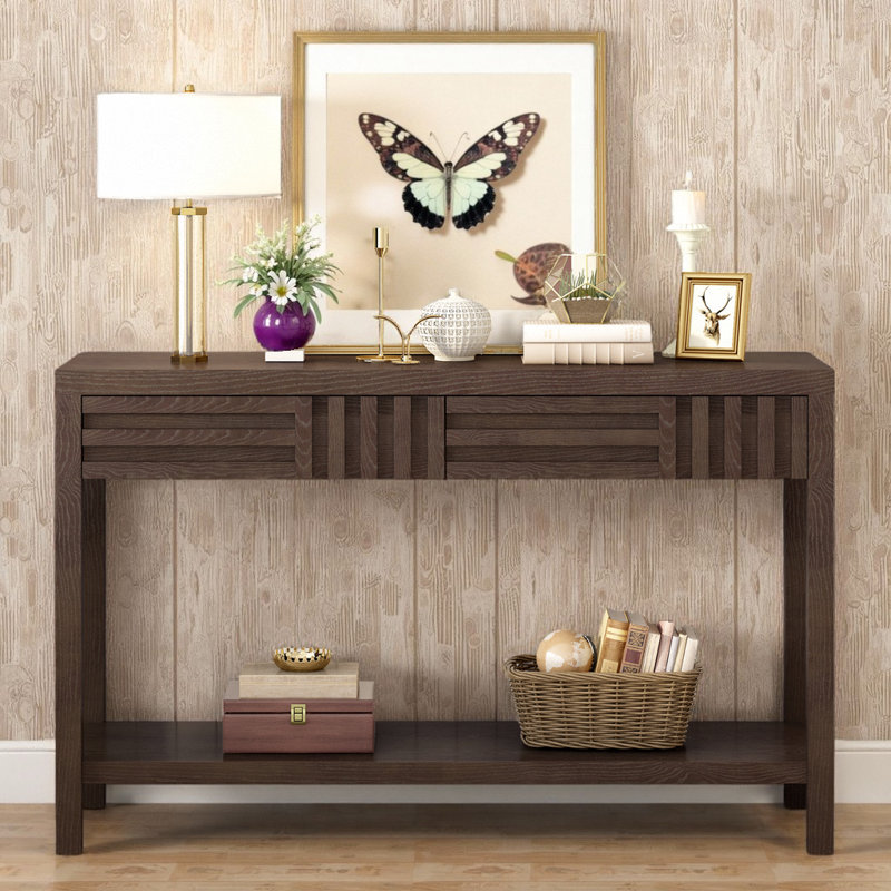Console de 51 po pour le couloir, Brun