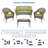 Yamada 4 - Person Patio Conversation Set with Cushions-37026432-37026428