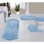 Ensemble de tapis de bain 4 pièces avec couvercle Waterford, séchage rapide, tapis lavables à la machine, absorbant