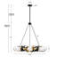 Lustre 32 lumières dorées noires à intensité variable 32 "