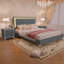 Ensemble de chambre à coucher 3 pièces avec lit grand et lumières DEL et deux tables de chevet-1555749097