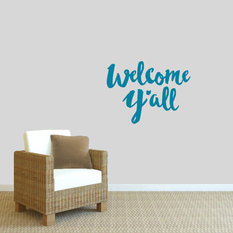 Décalcomanie murale ohio welcome y’all, Bleu sarcelle