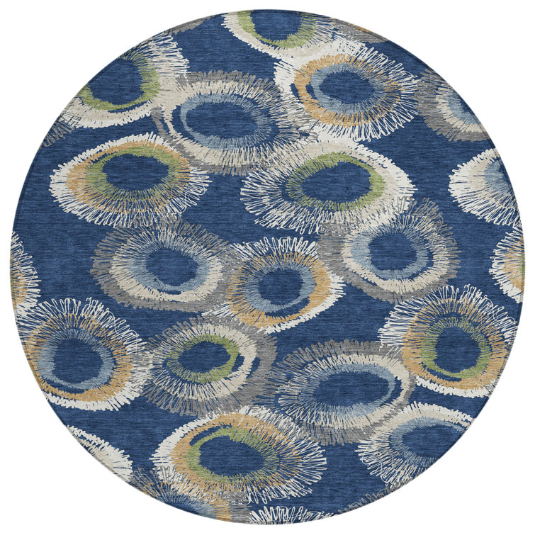 Machine Washable Indoor/Outdoor Houtz ACN2278 Geometric Rug