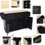 Chariot de cuisine noir avec rangement et armoire. 5 roulettes, pour la salle à manger, différents espaces au-delà de l'extérieur de l'îlot de rangement-1551925448