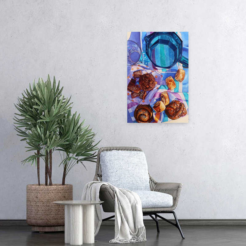 «Sweet Morning Indulgence», art mural contemporain abstrait, H 24 po x l 16 po