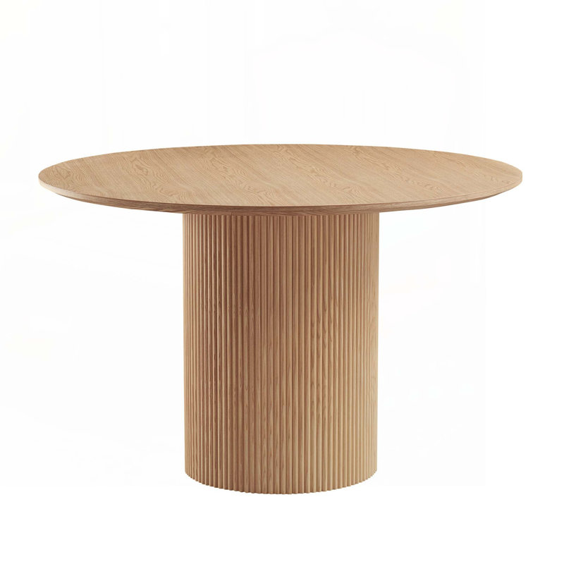 Table de salle à manger 47,24 pouces en panneau de fibres à densité moyenne pour salle à manger, Chêne