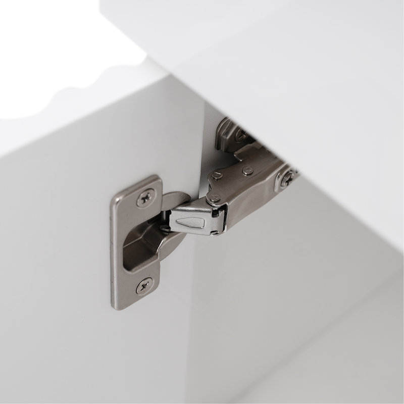 Meuble-lavabo flottant moderne de 21,6 po avec lavabo en céramique - parfait pour les petites salles de bain, rangement à droite
