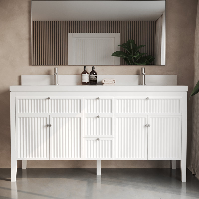 Reyan 63in Single Vanity, White