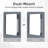 20 in. W x 30 in. H Rectangular Green Iron Framed Decorative Wall Mirror Medicine Cabinet with Mirror-1866450940