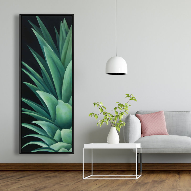 Pineapple Leaves - Kitchen Green Framed Canvas | Home Decor