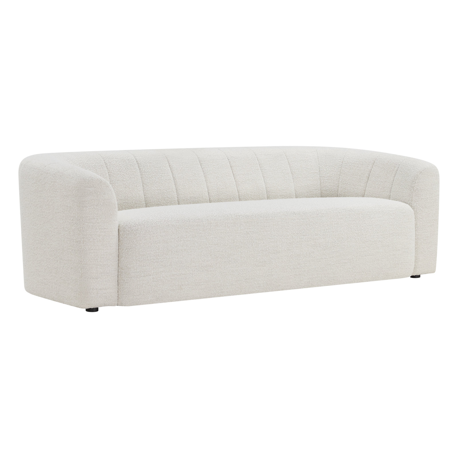 Augustine 89'' Upholstered Sofa, Merino Pearl Performance Boucle