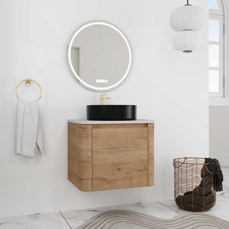 24'' Single Bathroom Floating Vanity With Quartz Top, 24