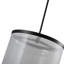 Cora - Luminaire suspendu DEL intégré - Finition noire - Abat-jour argenté-1763135847