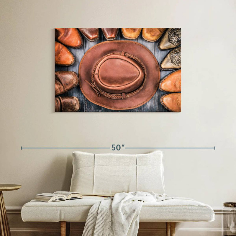Lelar Cowboy Boots And Hat, 26" H x 39" W