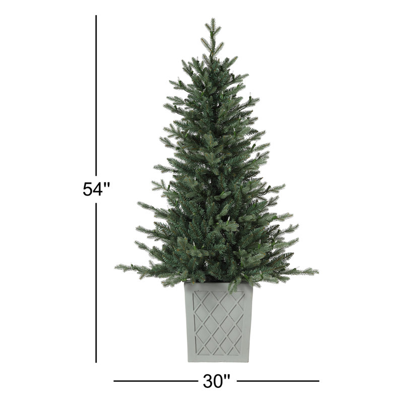 4.5' Lighted Artificial Spruce Christmas Tree