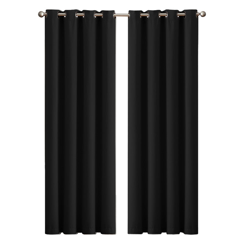 Rohde Blackout Sliding Panel Pair, 46cm Width x 72cm Drop, Black