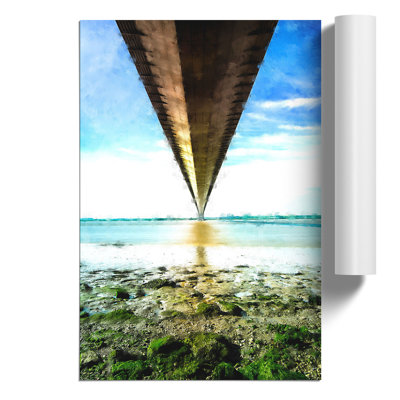 Humber Bridge Painting - Frameless Print