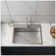 24In Stainless Steel Washing Sink W/ Faucet Hoses And Drain Head Only(Update)