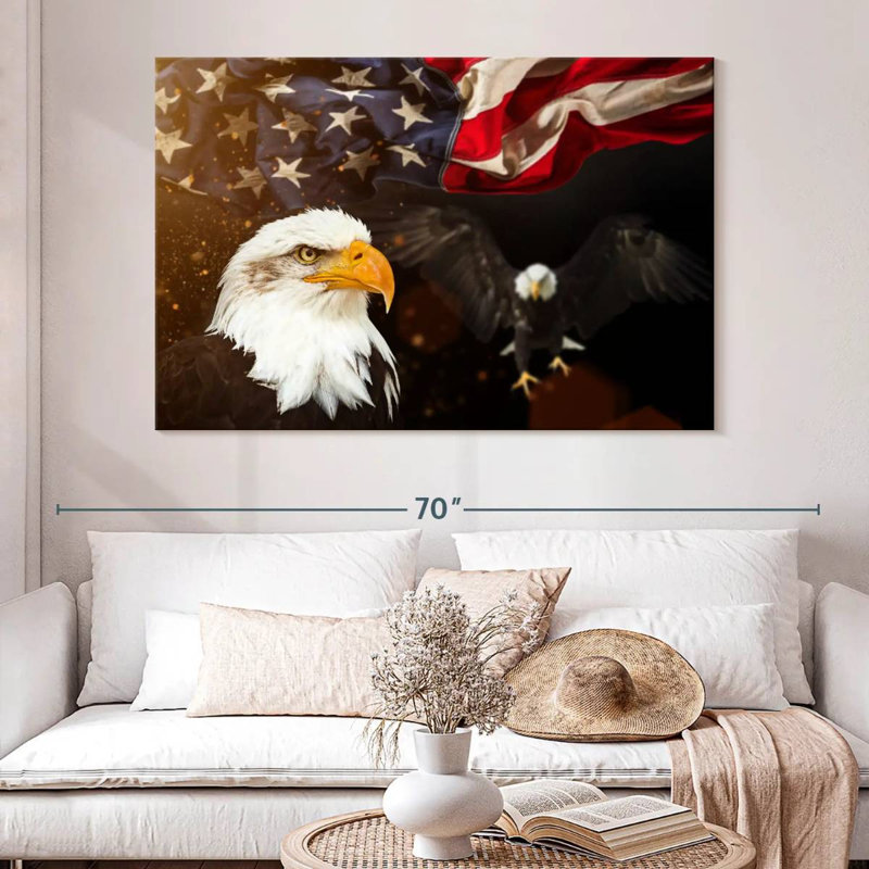 Drapeau américain Brampt Fierce Eagle, H 20 po x l 30 po