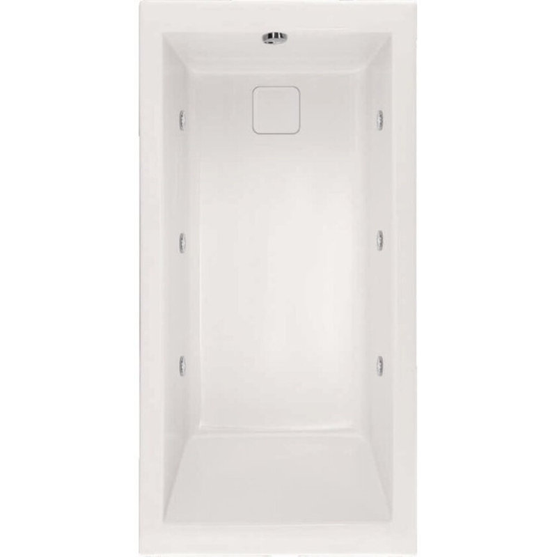Marlie 60'' L Soaking Bathtub, White, White
