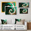 " Green And Gold Crashing Waves I "-664148254-664148255
