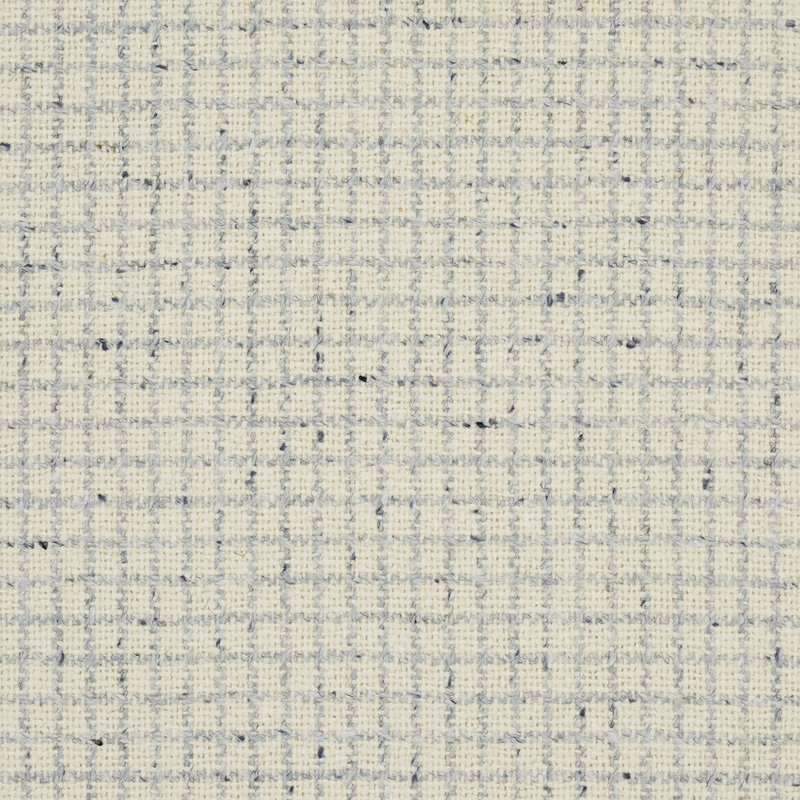 Schumacher x Patterson Flynn Hudson Wool Check Fabric, Ivory