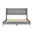 Corduroy Platform Bed With Metal Legs-1665284029