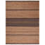 Tapis en jute / coton rayé brun en fibres naturelles Dequawn-1908025344