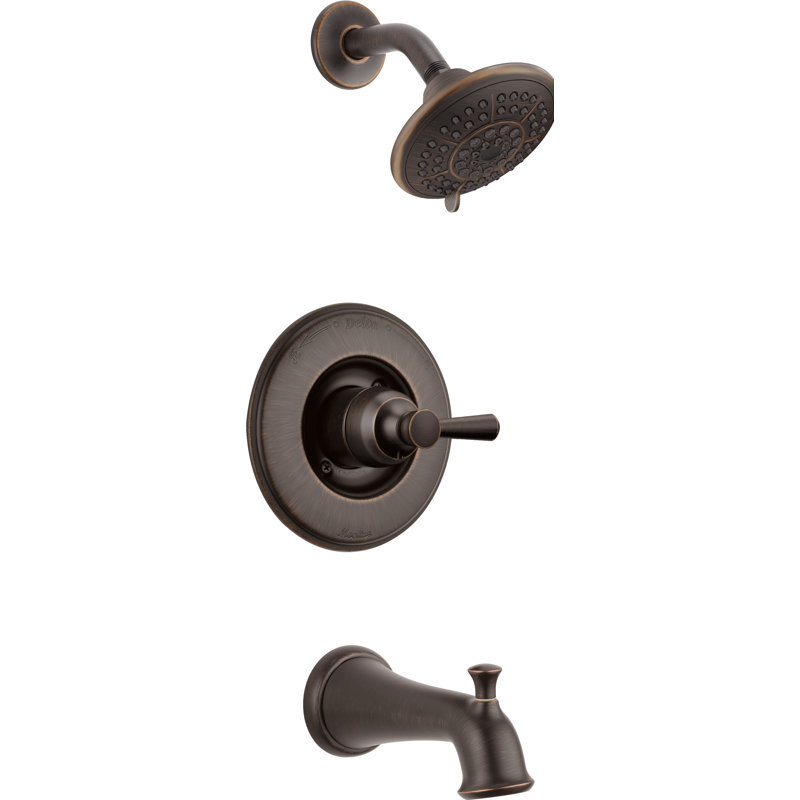 Garniture de robinet de baignoire et douche avec moniteur Linden ™, Bronze vénitien
