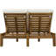 Ensemble de 2 chaises longues de jardin réglables Solstice en bois d'acacia-134822179