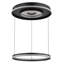 1 - Light Matte Black LED Geometric Pendant