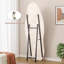 Miroir pleine longueur, miroir de plancher 63 po x 24 po / miroir mural, miroir de plancher en bois enveloppé de flanelle, grand miroir mural irrégulier-1219886122