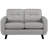 Tiena Leather Sofa & Loveseat Set, Gray