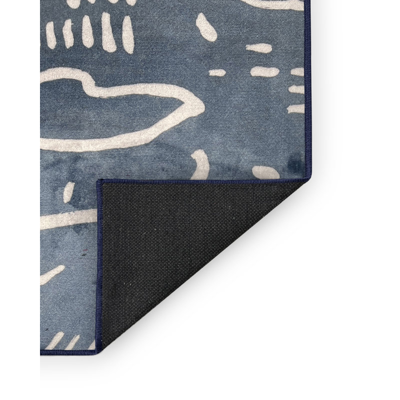 Tapis en polyester tissé à la machine Raven, Carré 3 pi