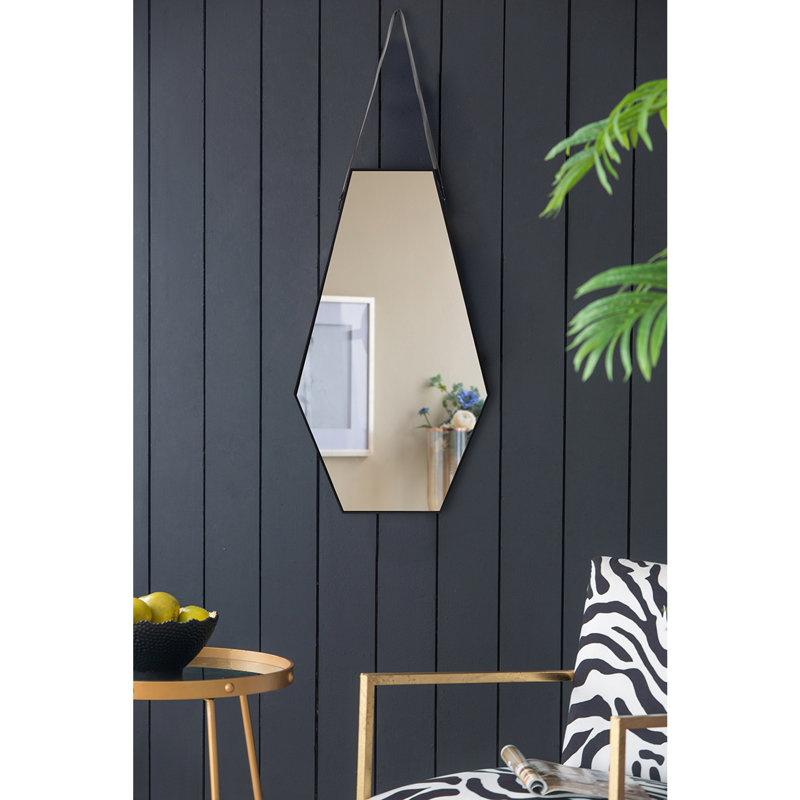 Miroir mural 18x1,6x31,5 "Hexagonal