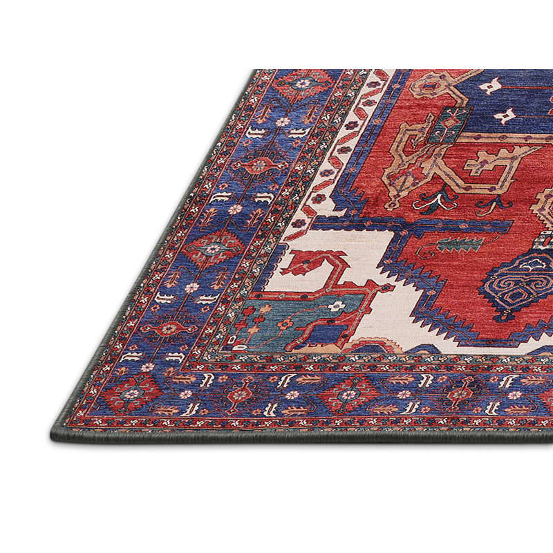 Tapis oriental rouge / bleu / crème Haring, Rectangle 2 pi x 3 pi