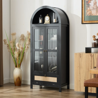 73" Tall Arched Storage Display Cabinet by Breakwater Bay