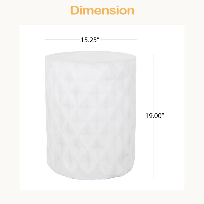 Table d'appoint d'extérieur en béton léger