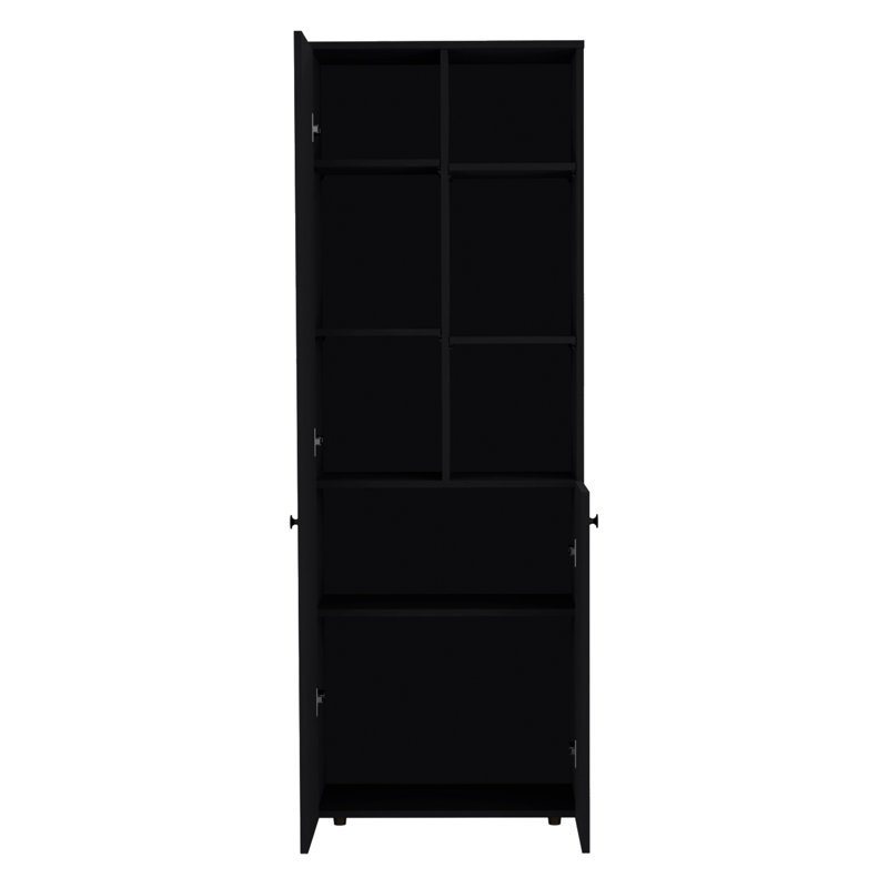 2-Door Kitchen Cabinet, Black