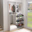 Armoire à chaussures à miroir avec 3 tiroirs rabattables