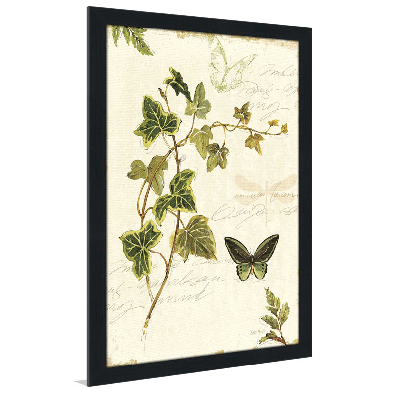 Ivies and Ferns IV Crop - peinture, L 27,5 po x H 39,5 po, Cadre noir