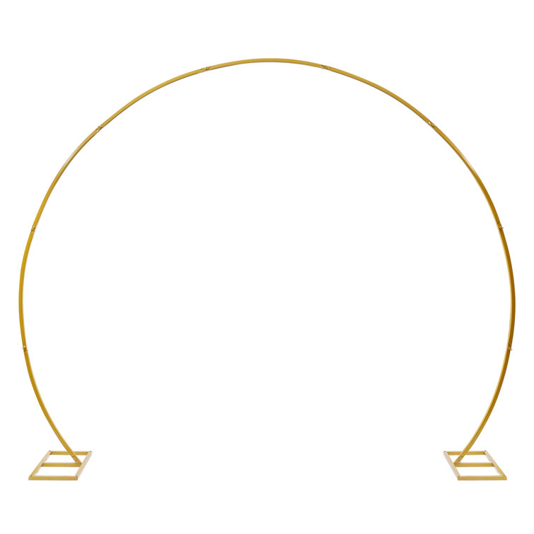 Balloon Circle Metal Frame Wedding Arch Backdrop Stand - Gold 4 ft