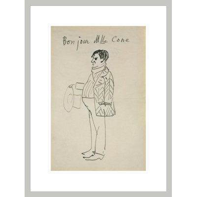 Autoportrait (Bonjour Mlle Cone) par Pablo Picasso, impression giclée encadrée