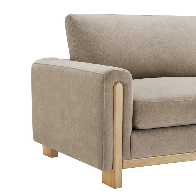Canapé rembourré 88 po Adika, Chenille Capri Wicker Performance