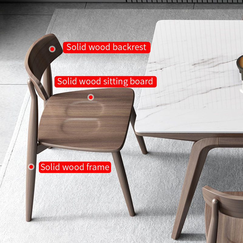 Modern simple home rectangular dining table sets, 29.5"H x 55.1"L x 31.5"W